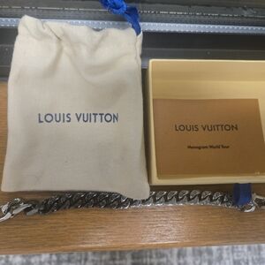 Louis Vuitton Virgloh Silver Cuban Chain Bracelet